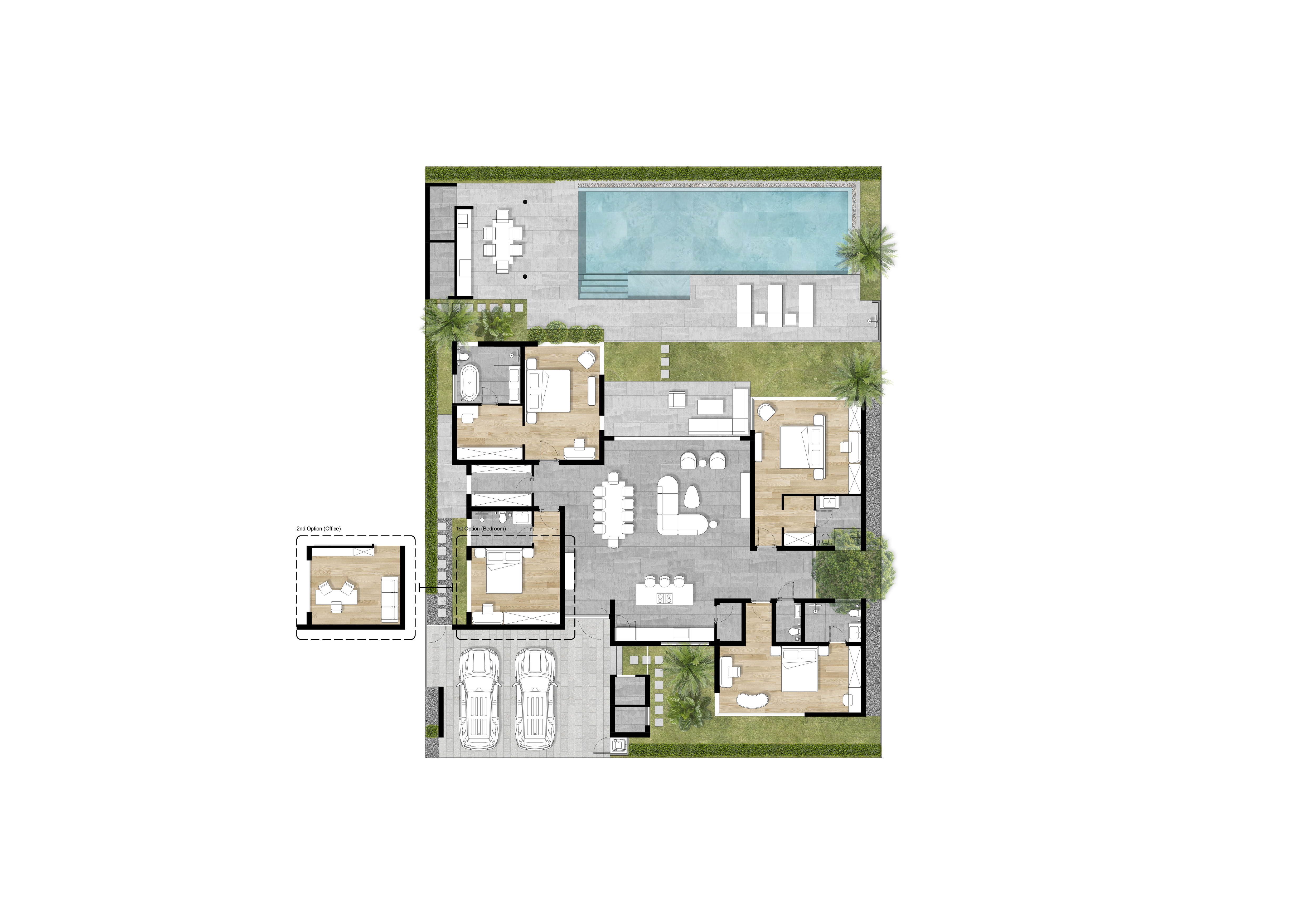 Планировка Type A — вилла Redwood Lakeside на Пхукете